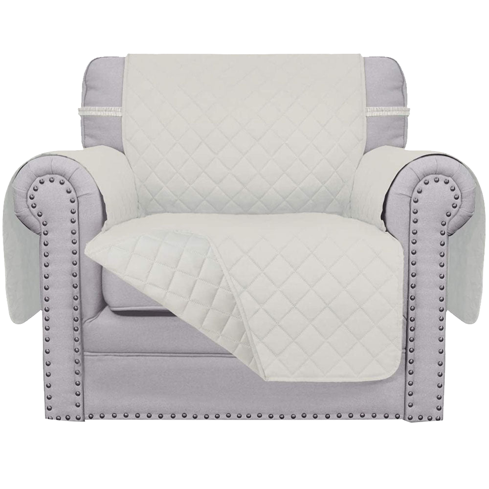 Reversible Solid Color Armchair Slipcover - 24 Inches