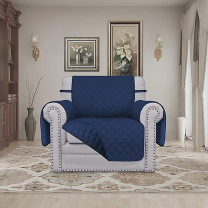 Reversible Solid Color Armchair Slipcover - 24 Inches