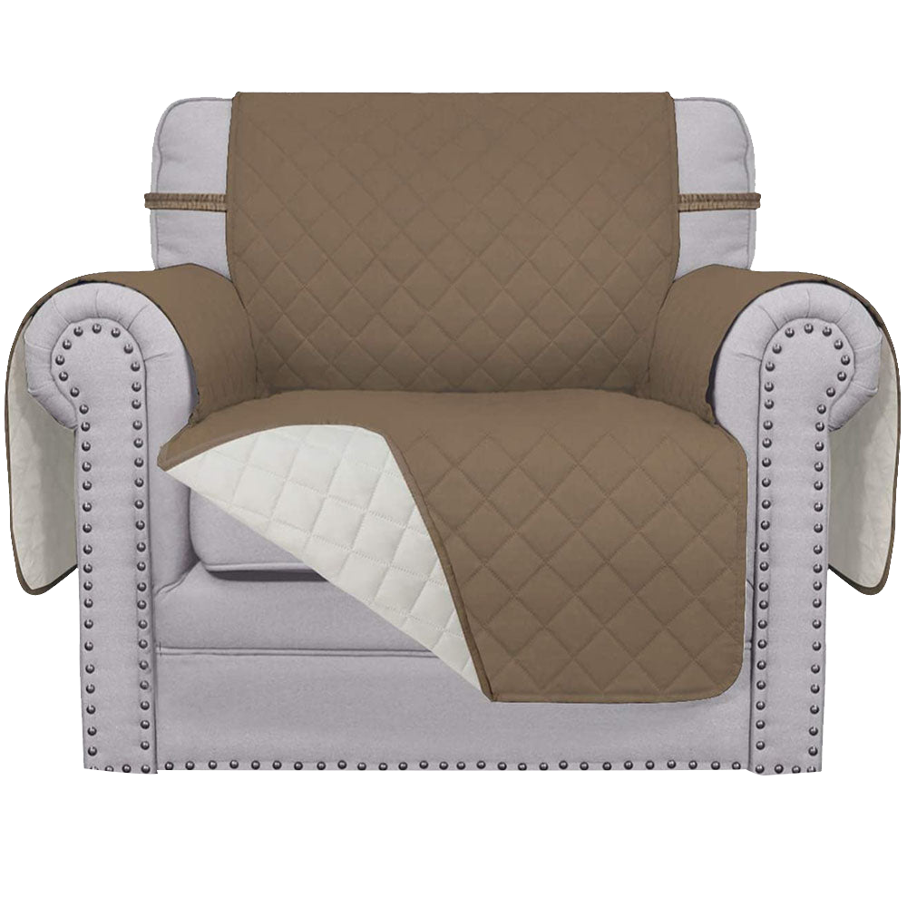 Reversible Solid Color Armchair Slipcover - 24 Inches