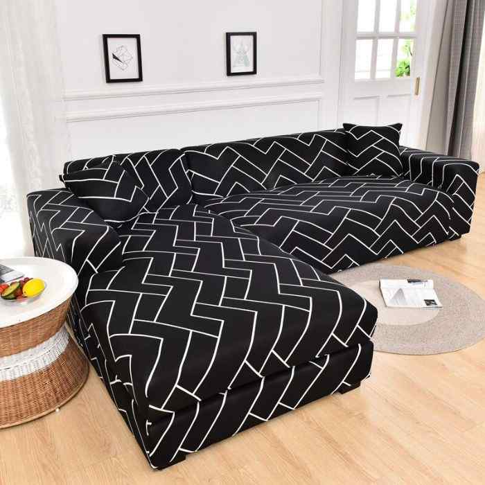 L-Shaped Couch Covers Left Chase