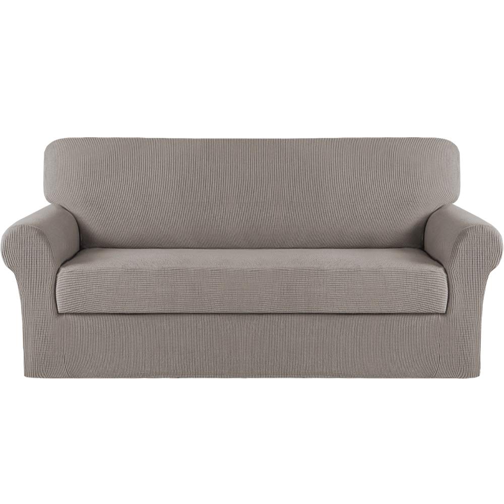 2 Pieces Stretch Sofa Slipcover Couch Cover for Oversized Sofa