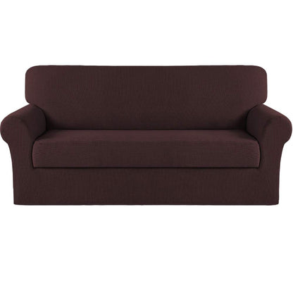 2 Pieces Stretch Sofa Slipcover Couch Cover for Oversized Sofa