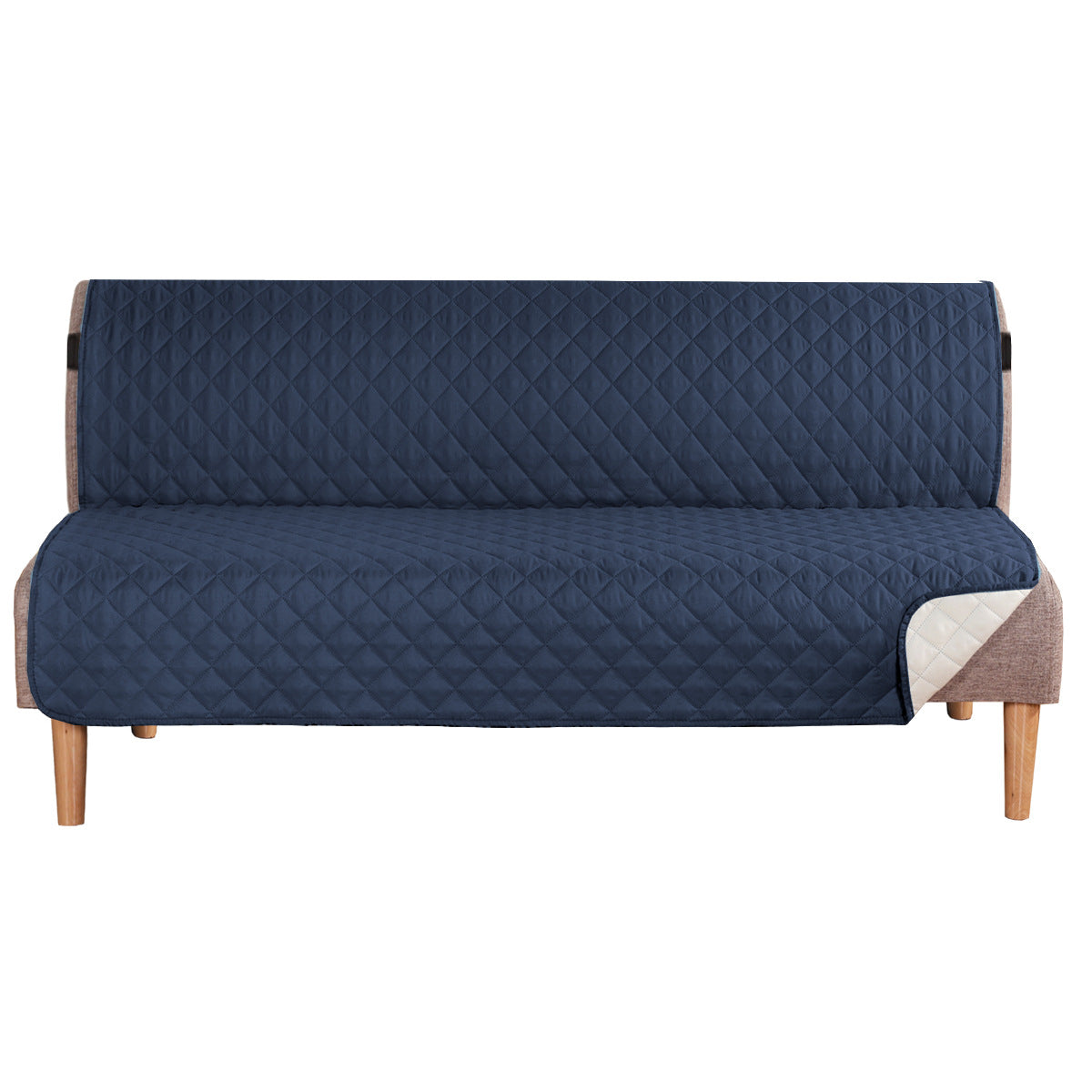 Reversible Futon Armless Sofa Slipcover Water Resistant