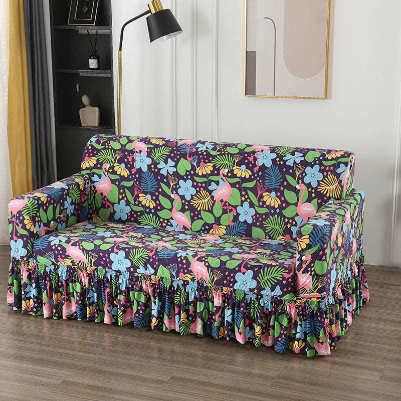 Non-Slip Stretch Skirt Sofa Cover 1/2/3/4 Seater