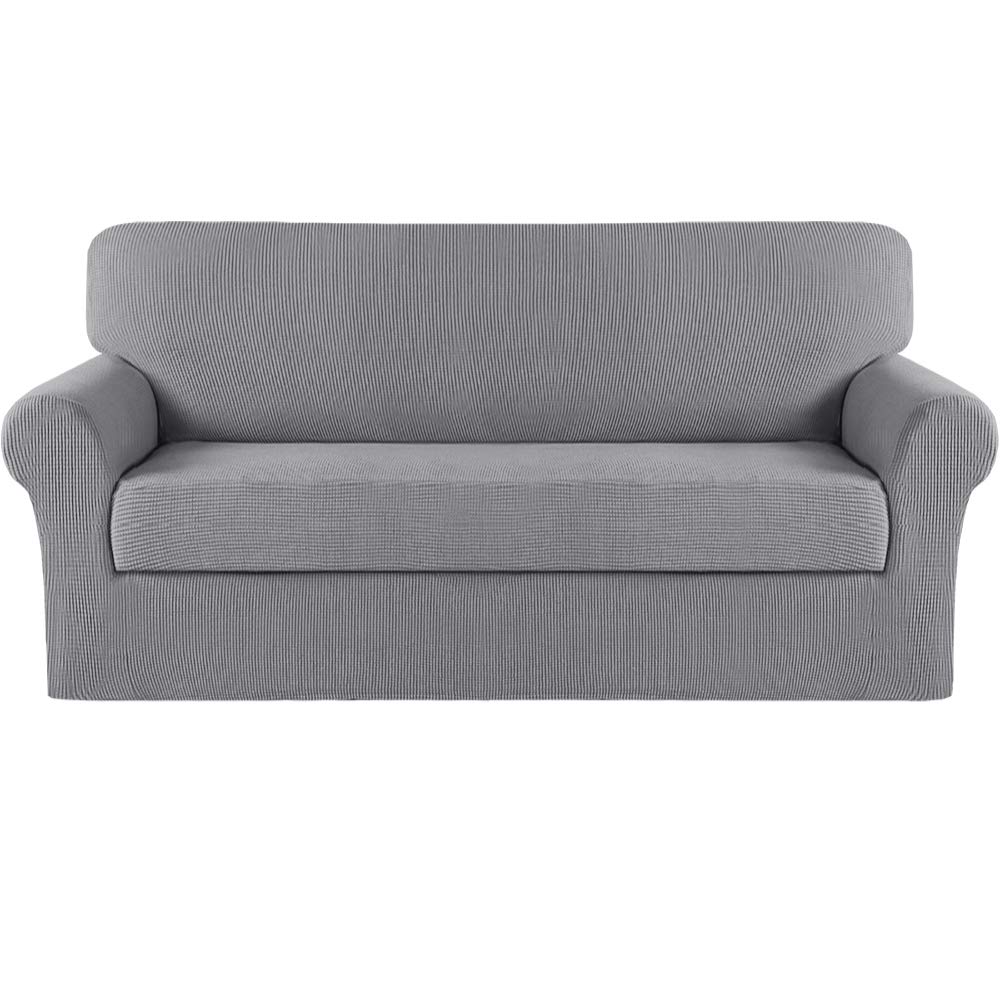 2 Pieces Stretch Sofa Slipcover Couch Cover for Oversized Sofa