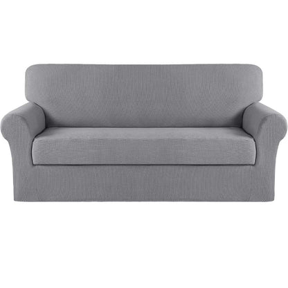 2 Pieces Stretch Sofa Slipcover Couch Cover for Oversized Sofa