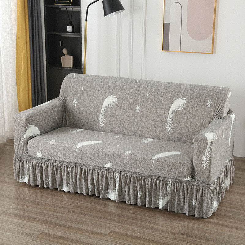 Non-Slip Stretch Skirt Sofa Cover 1/2/3/4 Seater