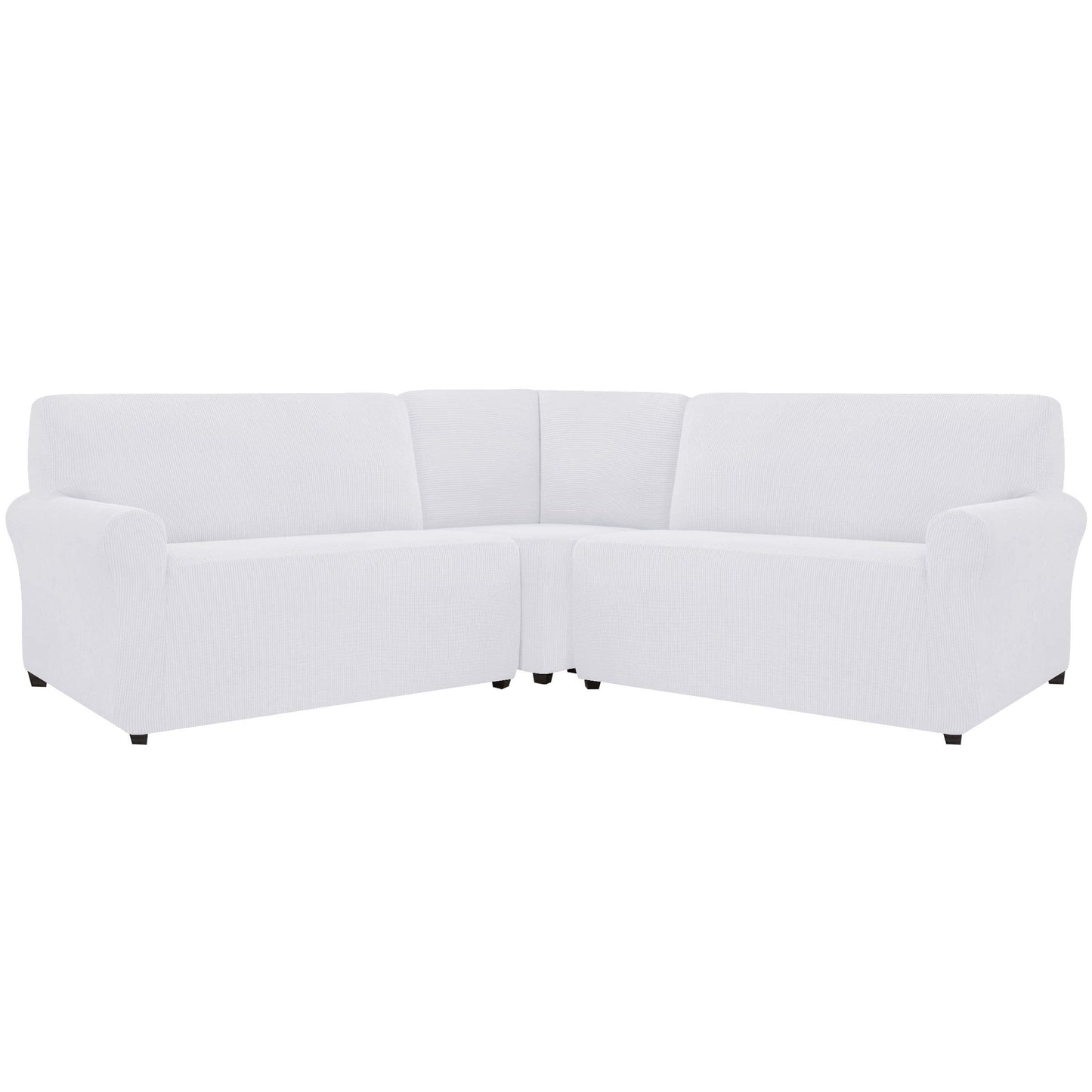 Spandex Jacquard L-Shaped Sofa Slip Cover 3 Pieces