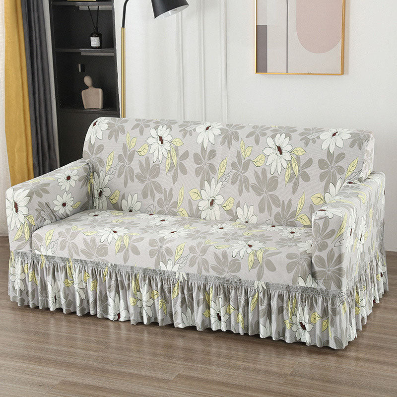 Non-Slip Stretch Skirt Sofa Cover 1/2/3/4 Seater