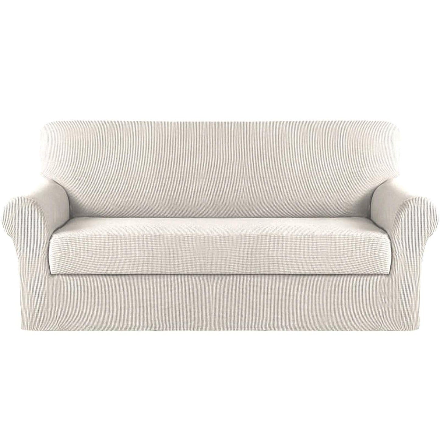 2 Pieces Stretch Sofa Slipcover Couch Cover for Oversized Sofa