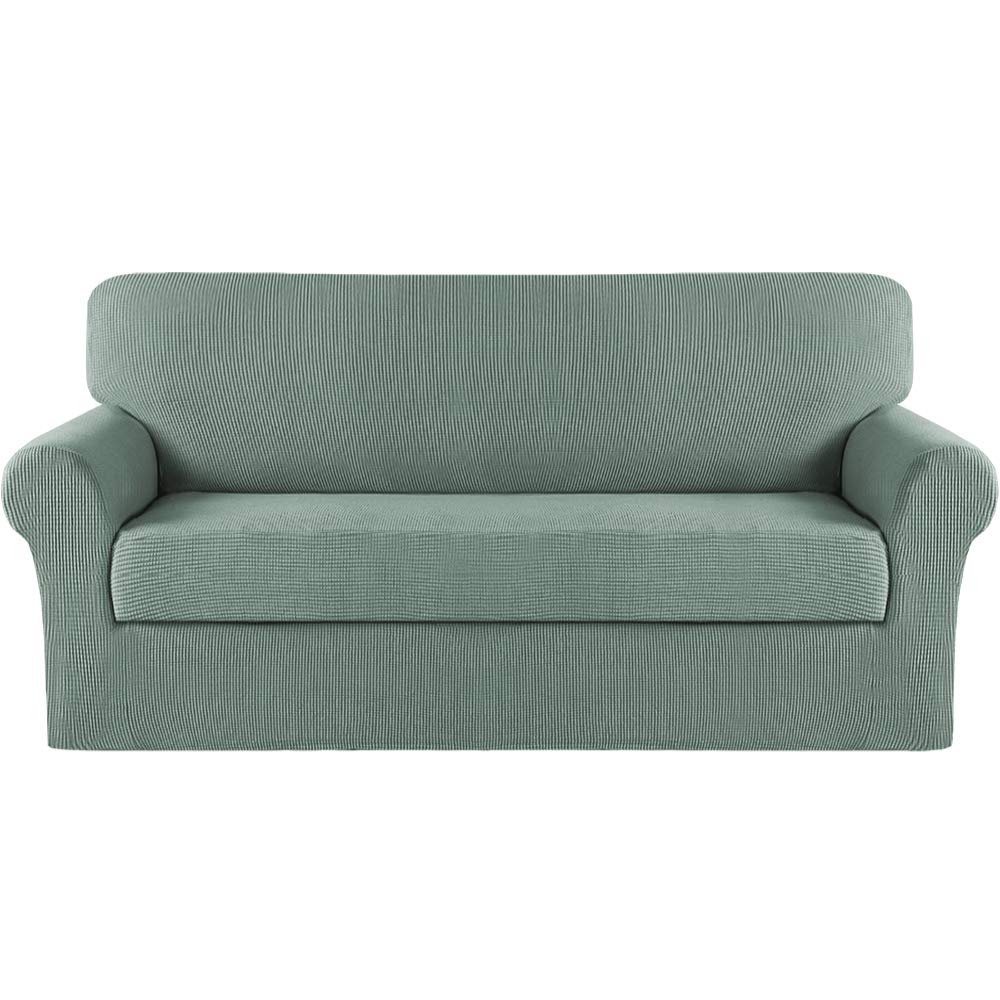 2 Pieces Stretch Sofa Slipcover Couch Cover for Oversized Sofa