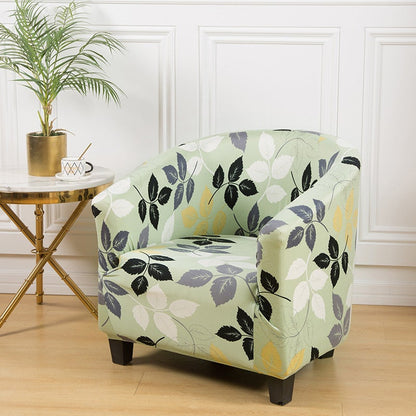 Modern Floral Tub Chair Slipcover