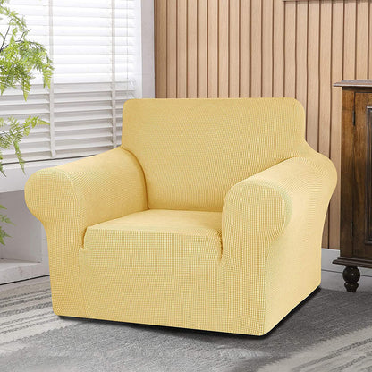 Jacquard Non Slip Soft Solid Color Armchair Cover