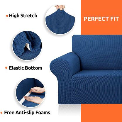 Jacquard Non Slip Soft Solid Color Armchair Cover