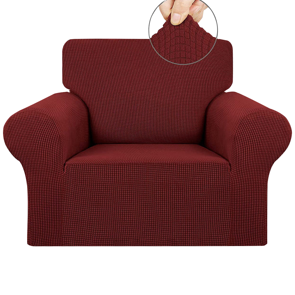 Jacquard Non Slip Soft Solid Color Armchair Cover