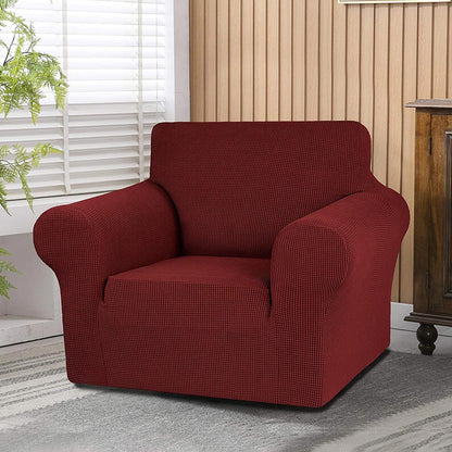 Jacquard Non Slip Soft Solid Color Armchair Cover