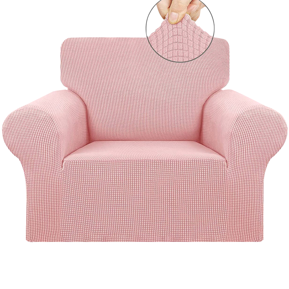 Jacquard Non Slip Soft Solid Color Armchair Cover