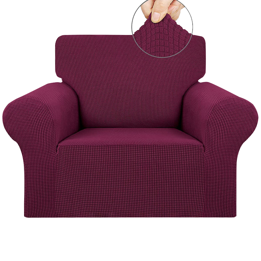 Jacquard Non Slip Soft Solid Color Armchair Cover