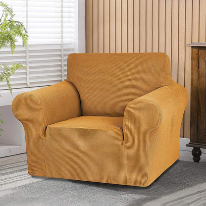 Jacquard Non Slip Soft Solid Color Armchair Cover